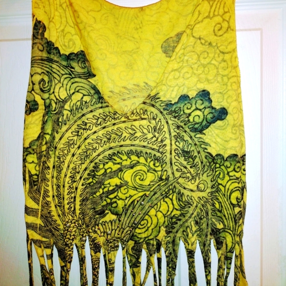 Women's affliction fringe crop top - Picture 4 of 4